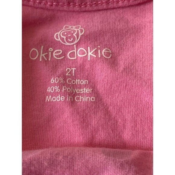 Okie Dokie‎ Toddler Girls Pink Shirt 2T - Picture 6 of 7